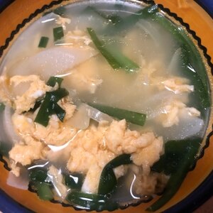 ニラの中華風玉子スープ